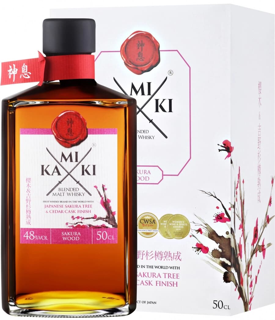 Виски "Kamiki" Sakura Wood Blended Malt, gift box