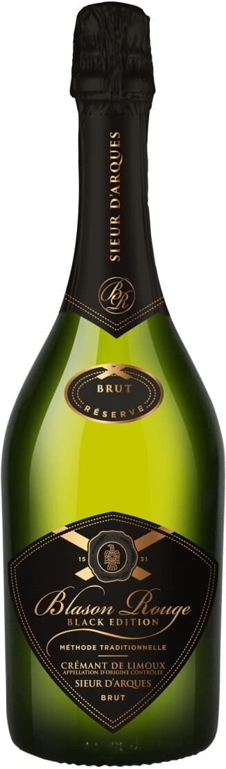 Игристое вино Sieur d'Arques, "Blason Rouge" Black Edition Brut, Cremant de Limoux AOC, 2018