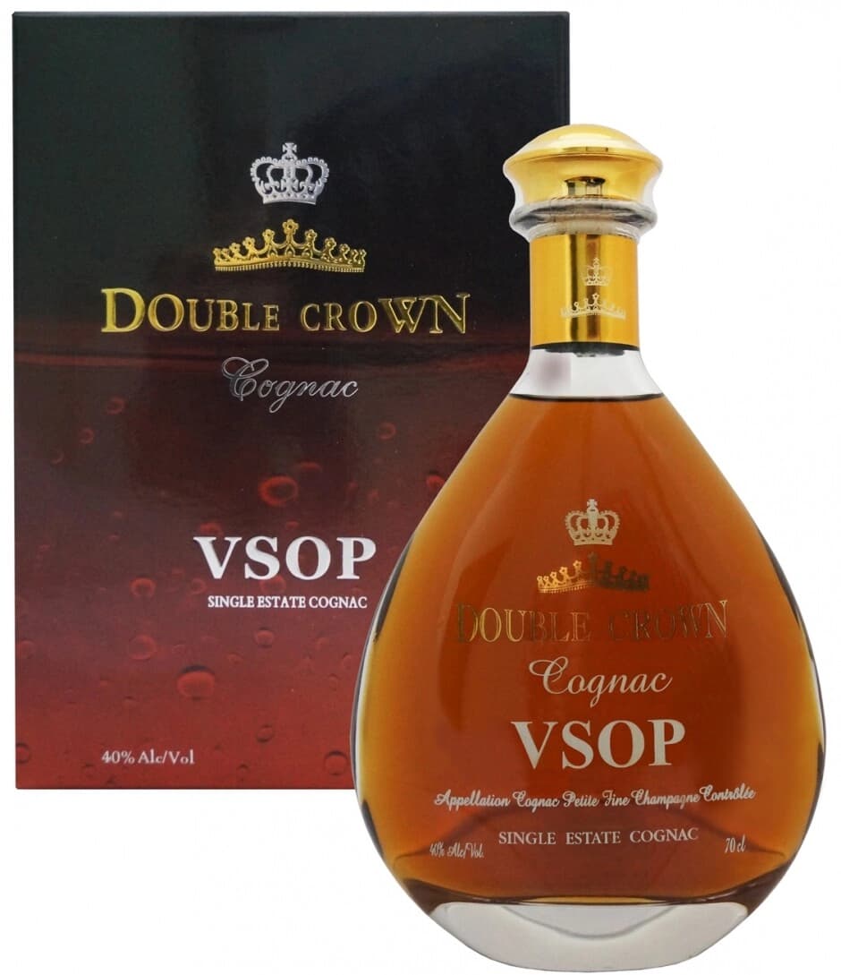 Коньяк "Double Crown" VSOP, decanter & gift box