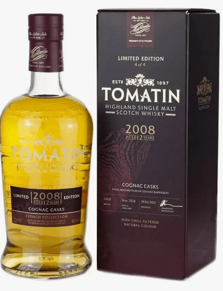 Виски Tomatin, "Limited Edition" French Collection, Cognac Casks, 2008, gift box