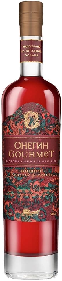 Ликер Онегин, "Гурмэ" Вишня, Барбарис и Гранат, настойка сладкая