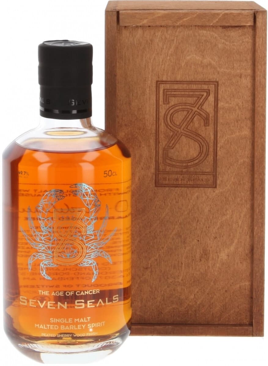 Виски "Seven Seals" Zodiac The Age of Cancer Single Malt, wooden box