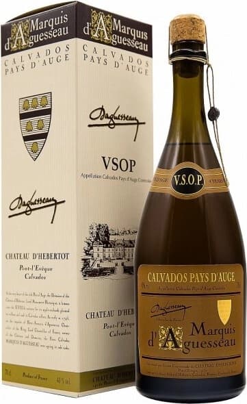 Кальвадос Marquis d'Aguesseau, VSOP 4 ans, gift box